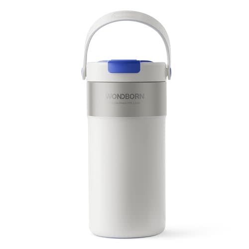 Portable Breast Milk Cooler, 4 Ice Rings, 360°Cooling with Vacuum Lid, Safe Chill for 30H+, 22oz Large Capacity with 2 Bottles, Rapid Chill to 40℉, Extra Wide Opening, Ideal for Work & Travel