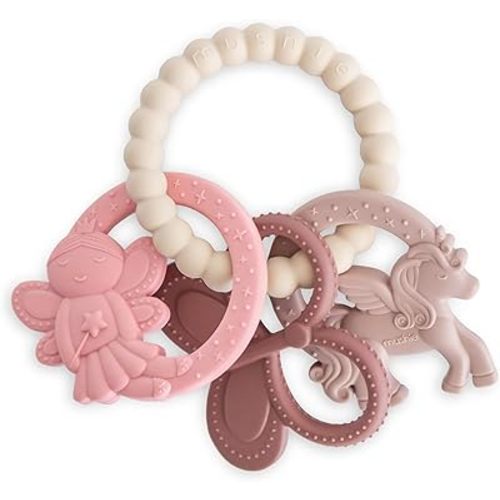 mushie Silicone Fairy Teething Ring Toy