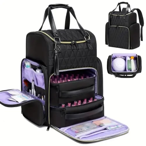 portable nail polish organizer backpack 80 bottles (15ml - Temu