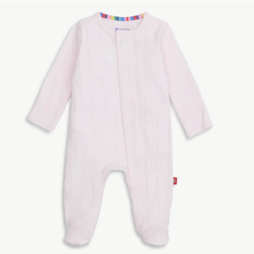 Magnetic Footie – Magnetic Me Pink Love Lines Pointelle