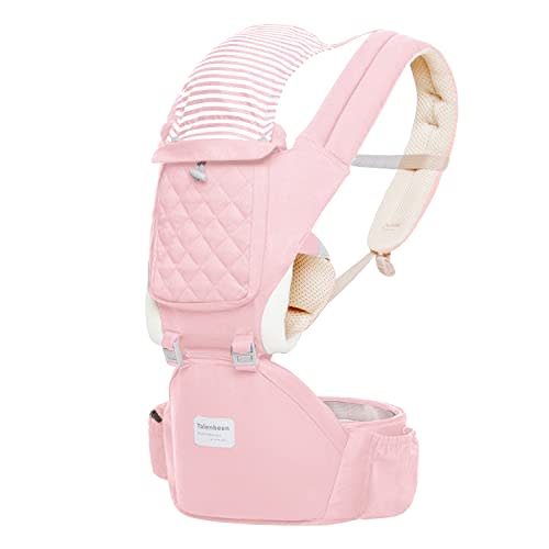 Baby Carrier Newborn to Toddler, 6-in-1 Baby Carrier with Hip Seat Lumbar Support 7-41 lbs, Baby Soft Carrier for All Seasons & Positions, Adjustable Size for Shopping Hiking Travelling