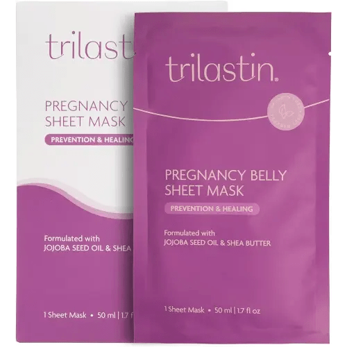 TriLASTIN Belly Masks - Belly Masks for Pregnant Women - Hydrating & Soothing for Itchy Skin - Reduces Stretch Marks - Safe for Sensitive Skin - Paraben & Phthalate-Free - Made in USA - 1 Pack