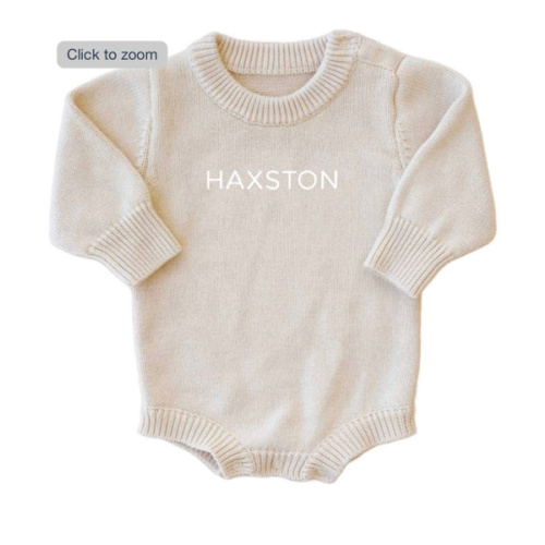 Personalized Printed Knit Sweater Bubble | Solid