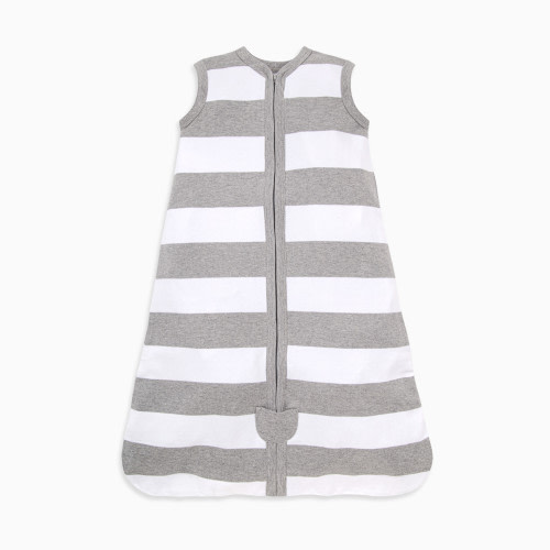 Organic Lightweight Beekeeper Wearable Blanket - Heather Grey Rugby Stripe