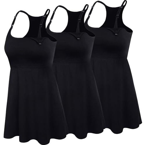 SUIEK Cotton Maternity Nursing Tank Tops with Shelf Bra Breastfeeding Camis | No Separate Bra Needed, Pregnancy to Postpartum, Ultra-soft Sleep Cami Shirts