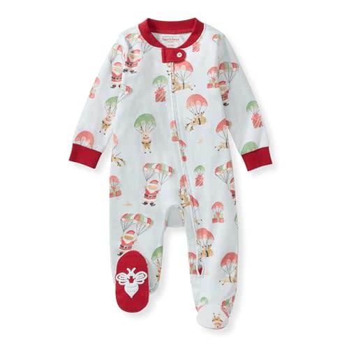 Burt's Bees Baby Girls' Organic Cotton Sleep and Play Footed Pajamas