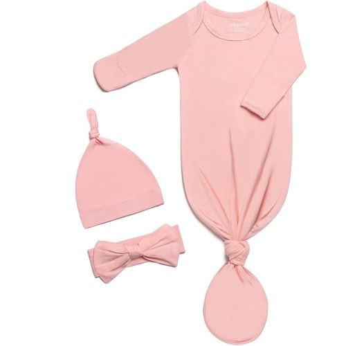 Baby Gowns 0-3 Months Soft Viscose Sleepers For Boy Girl, Breathable Newborn Sleepers With Mitten Cuffs