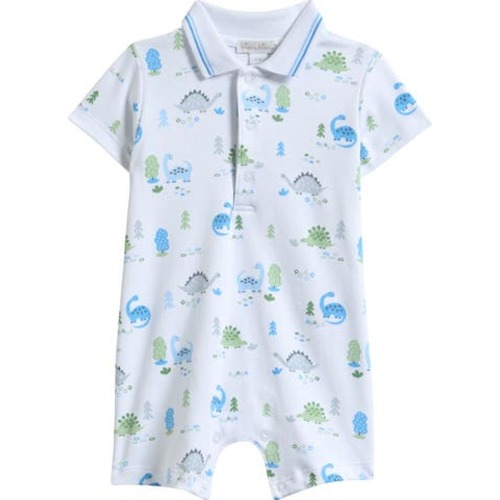 Short Dinosaur Polo Romper, 6-9M