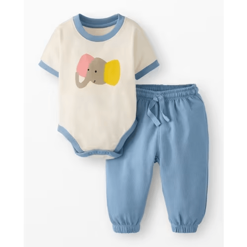 Baby Graphic Bodysuit & French Terry Sweatpants Set