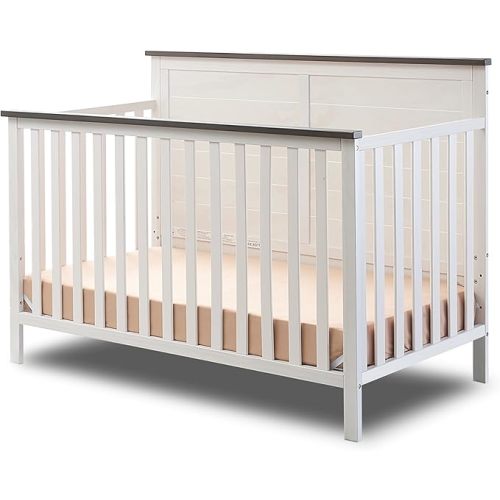 Sorelle Furniture Ashley Crib, Classic 4-in-1 Convertible Pannel Crib, Baby Crib Made of Wood, Non-Toxic Finish, Wooden Baby Bed, Toddler Bed, Child’s Daybed and Full-Size Bed, Nursery Furniture