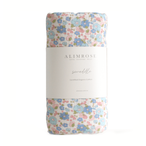 Muslin Swaddle, Liberty Blue