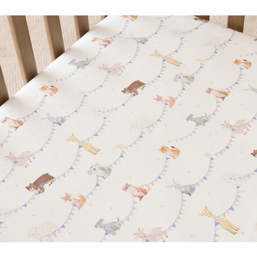 Party Animals Organic Crib Fitted Sheet