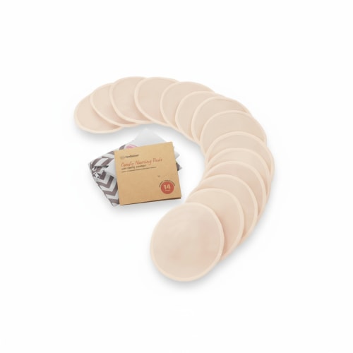 KeaBabies Comfy Organic Nursing Pads (Bare Beige, large 4.8")