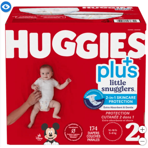 Huggies Little Snugglers Plus Diapers, Size 2