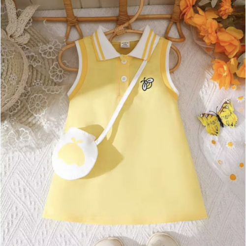 Souflis Souflis 2pcs/Set Baby Girl Spring&Summer Casual Style,Butterfly Embroidery Sleeveless Dress&Corss-Body Bag | SHEIN USA