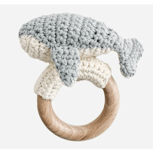 Whale Crocheted Rattle Teether