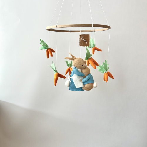 Peter Rabbit , Nursery mobile  bunny,  Personalized gift, Farm baby mobile