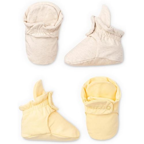 monica + andy Organic 2-Pack Organic Baby Booties