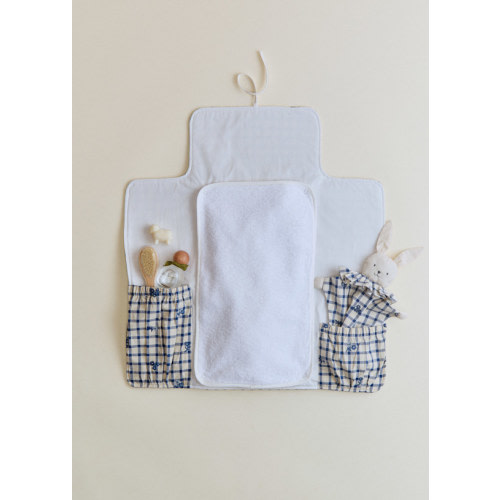 Changing Mat - Floral Embroidery Check