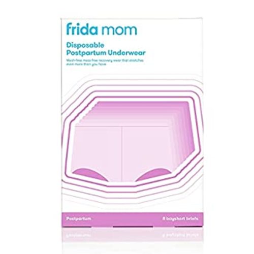 Amazon.com: Frida Mom Disposable Boyshort Cut Postpartum Underwear by Frida Mom |Super Soft, Stretchy, Breathable, Wicking, Latex-Free - Size - Regular, 8 Count