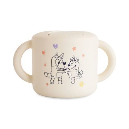 Bluey x Mushie Snack Cup Bluey Ivory One Size