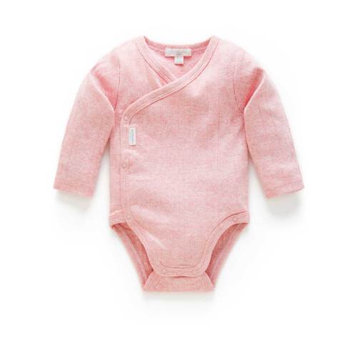 Pointelle Long Sleeve Wrap Bodysuit