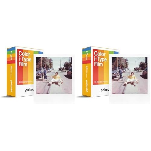Polaroid Color Film for I-Type Double Pack, 16 Color Instant Photos (6009) (Pack of 2)
