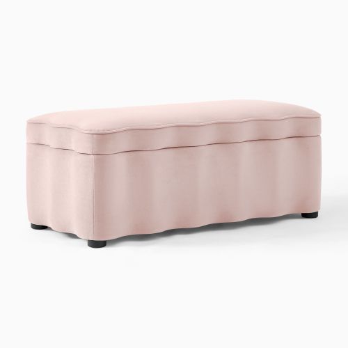 Daisy Bench, Performance Velvet, Rose