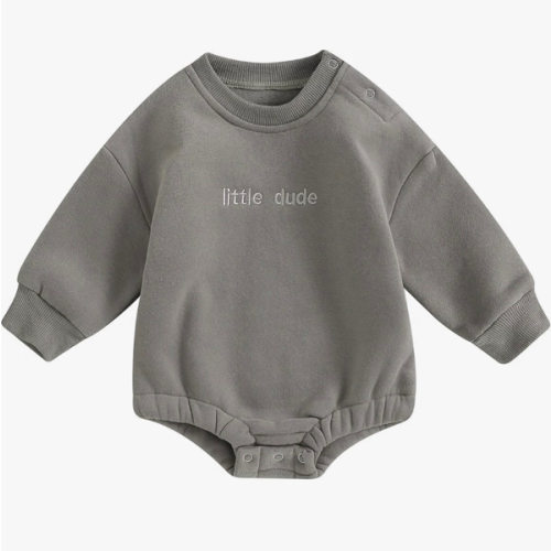 VISGOGO Newborn Infant Baby Boy Oversized Romper Sweater Bodysuits Coming Home Outfit Neutral Clothes