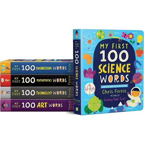 My First 100 STEAM Words Book Set from Baby University: Introduce Babies and Toddlers to Science, Technology, Engineering, Mathematics, Art and More!