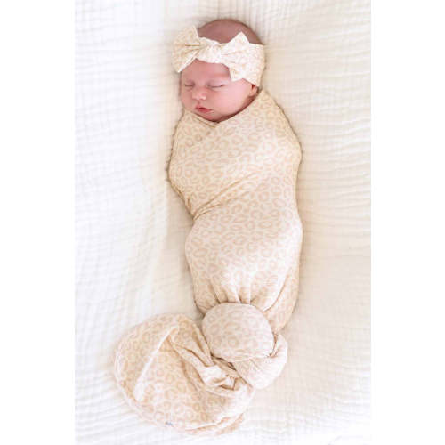 Lovely Leopard Bamboo Waffle Oversized Swaddle Blanket