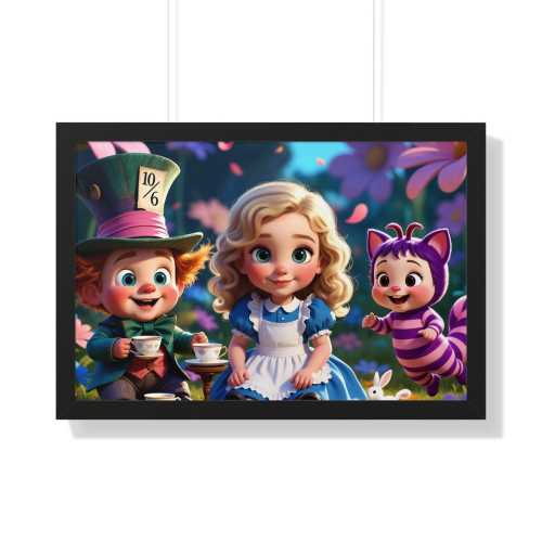 Alice in Wonderland Tea Party Framed Poster baby nursery decor