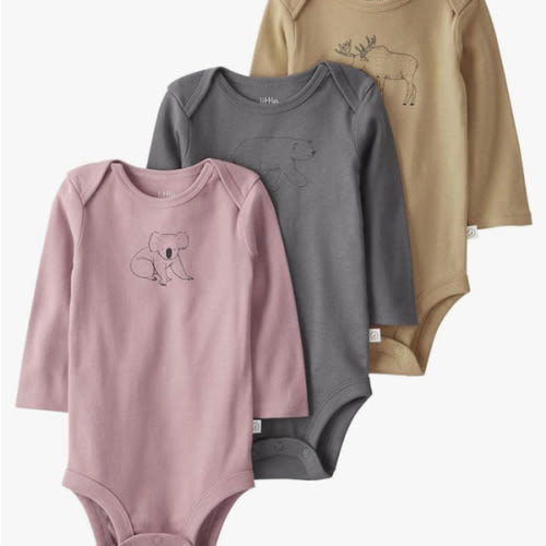 little planet by carter's unisex-baby 3-pack Long Sleeve Bodysuits Made With Organic Cotton
