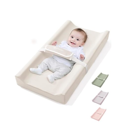 COMOMY Baby Changing Pad with Wipeable & Waterproof PU Cover