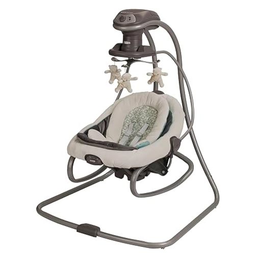 Graco DuetSoothe Swing and Rocker with Removable Swing Seat and 6 Swinging Speeds for Toddler Swing Seat and Swing Chair