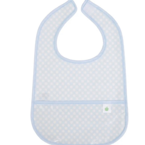 The Wipe It Bib, Blue Gingham - Apple of My Isla Bibs | Maisonette