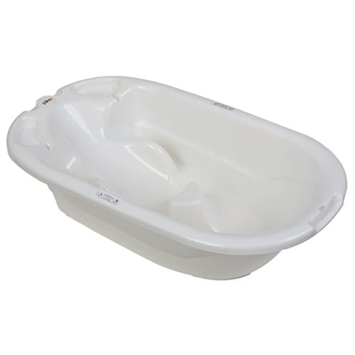 EuroBath 2-Stage Baby Bath Tub, White - Large, Long Lasting Baby Essentials, Must-Have Baby Bathtub, Newborn Essentials, Infant Bathtub & Baby Care Products for Registry