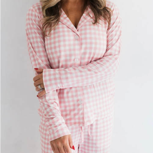 Blush Gingham Women's Set – In My Jammers
