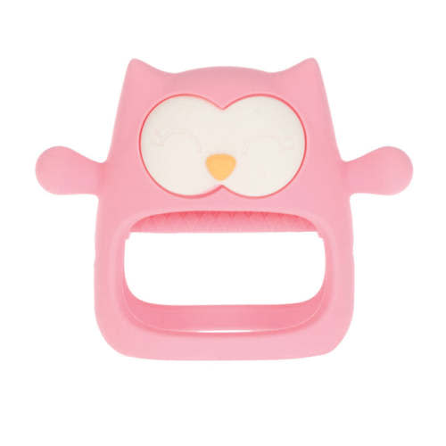 Nuby Wrist Grip Teething Mitten - Pink Owl