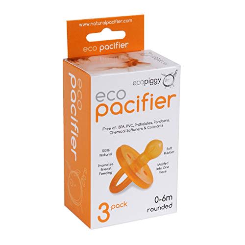 Round Eco Pacifier Round 0-6 3pk, 3 CT