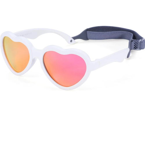Flexible Heart Shaped Baby Polarized Sunglasses with Strap Adjustable Toddler & Infant Age 0-24 Months