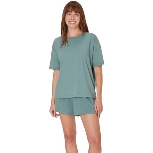 Hanes womens Pajamas Set, Comfywear Pajamas for Women Set, Originals Supertsoft Loungewear, T-shirt & Sleep Shorts