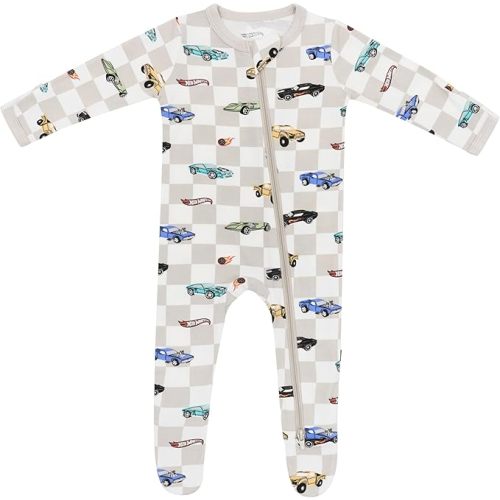 KYTE BABY Unisex Zipper Closure Footies, Rayon Made From Bamboo, 0-24 Months
