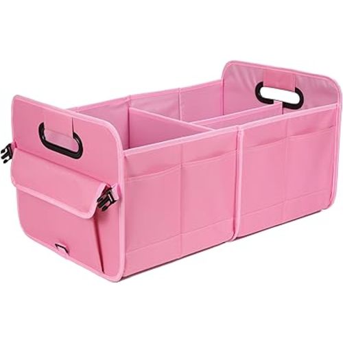 AOKJOY Car Trunk Organizer - Collapsible Multi Compartment Storage with Adjustable Straps for SUV