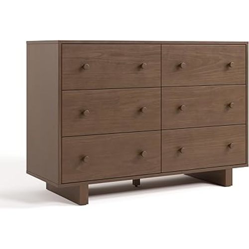 Storkcraft Texas 6 Drawer Dresser (Hazelnut) – GREENGUARD Gold Certified Baby Dresser, Interlocking Drawer System for Nursery & Kids’ Bedroom, Brown Chest for Kids Bedroom, Nursery Storage