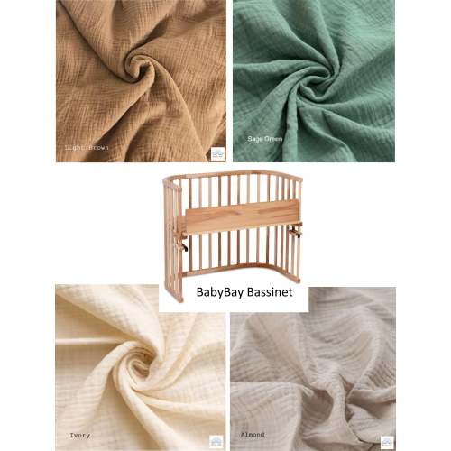 Baby Bay Original Bassinet Custom Made Fitted Sheet - Organic Cotton Gauze