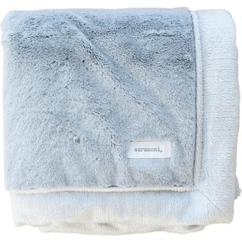 SARANONI Luxury Receiving Blankets for Babies | Ultra-Soft Lush and Boutique Quality Baby Blanket | Gray - 40” x 30”