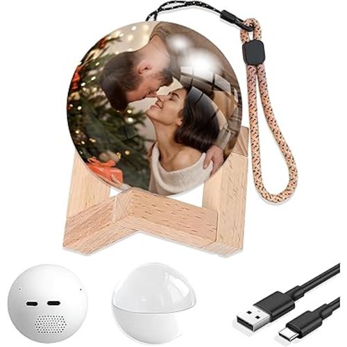 Memory Orb Custom Video Sphere, Memory Orb Ball Ornament, Crystal Ball Video Player for Family or Friends, Personalized 3D Ultrasound Crystal for Birthday Anniversary Christmas or Any Occasion