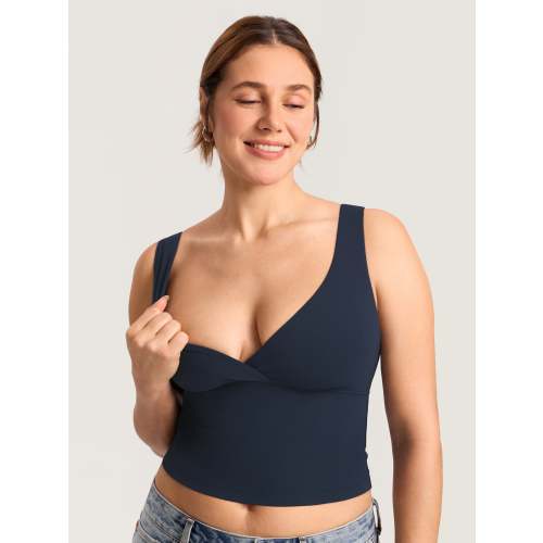 MOMANDA Natrelax® Crossover Nursing Crop Tank Top