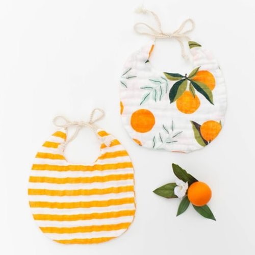 Bib Pack, Clementine & Citrus Stripe